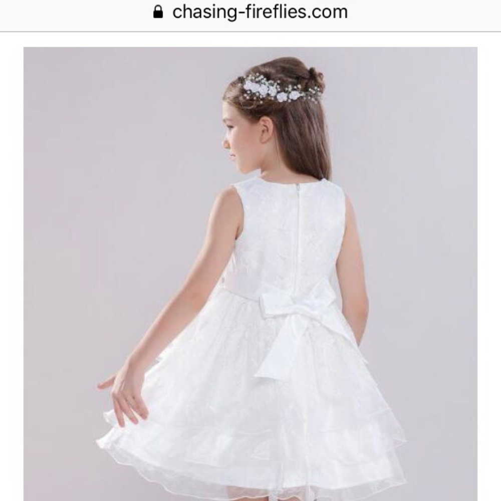 Size 4 dressy Weaver Girls Chasing Fireflies All Over Lace Dress Easter - Picture 3 of 6